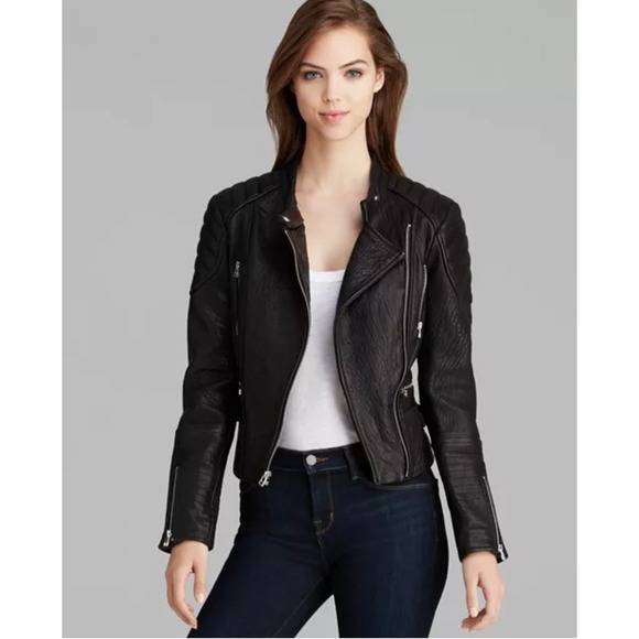 Dawn Levy Quilted Genuine Leather Moto Turtle size small - Picture 1 of 11
